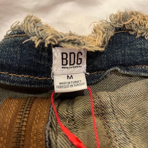 Urban Outfitters BDG Frayed Edge Strapless Sweatheart Neck Denim Corset M - Picture 6 of 8